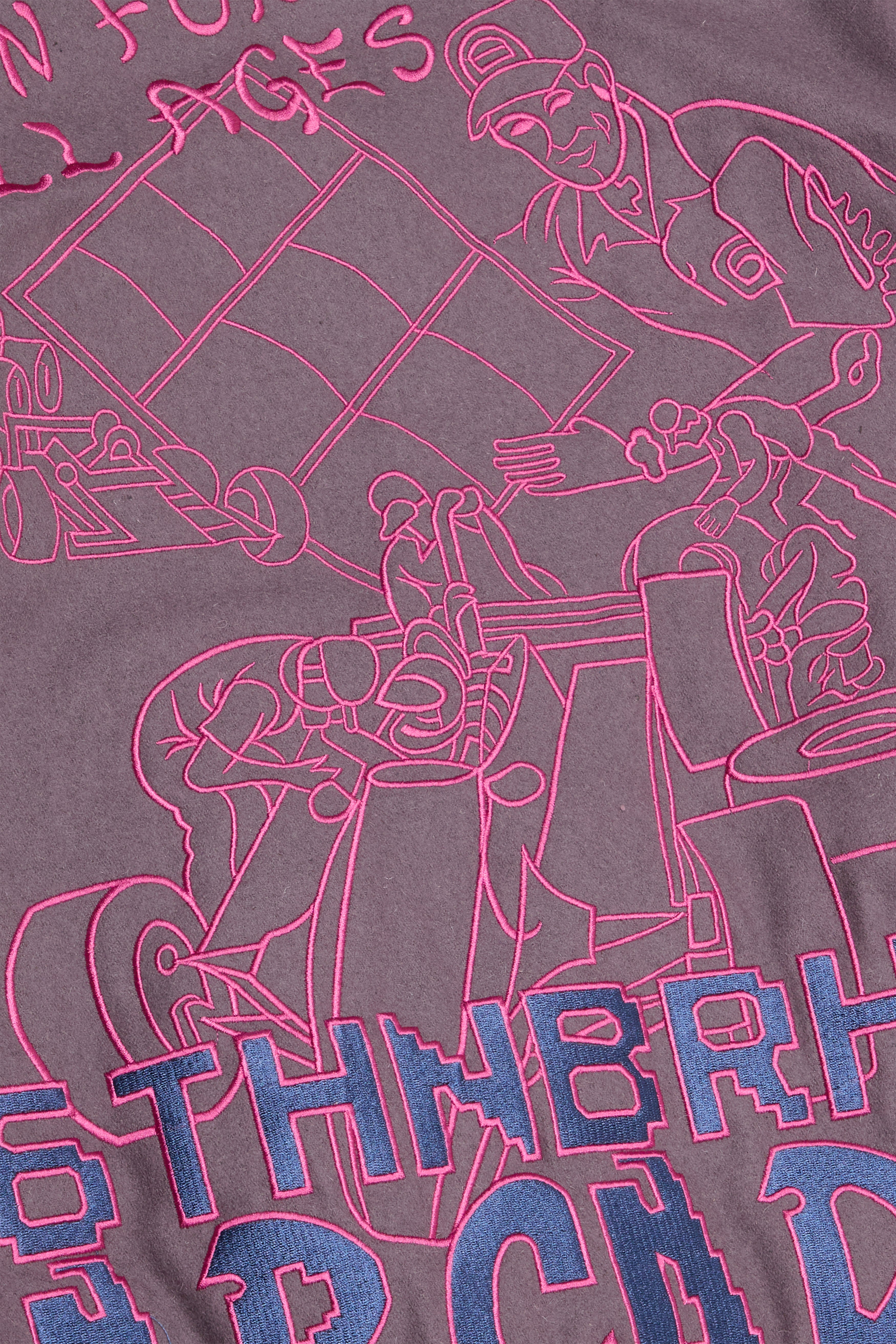 "DIGITAL" COTTON-WOOL JACKET - VIOLET