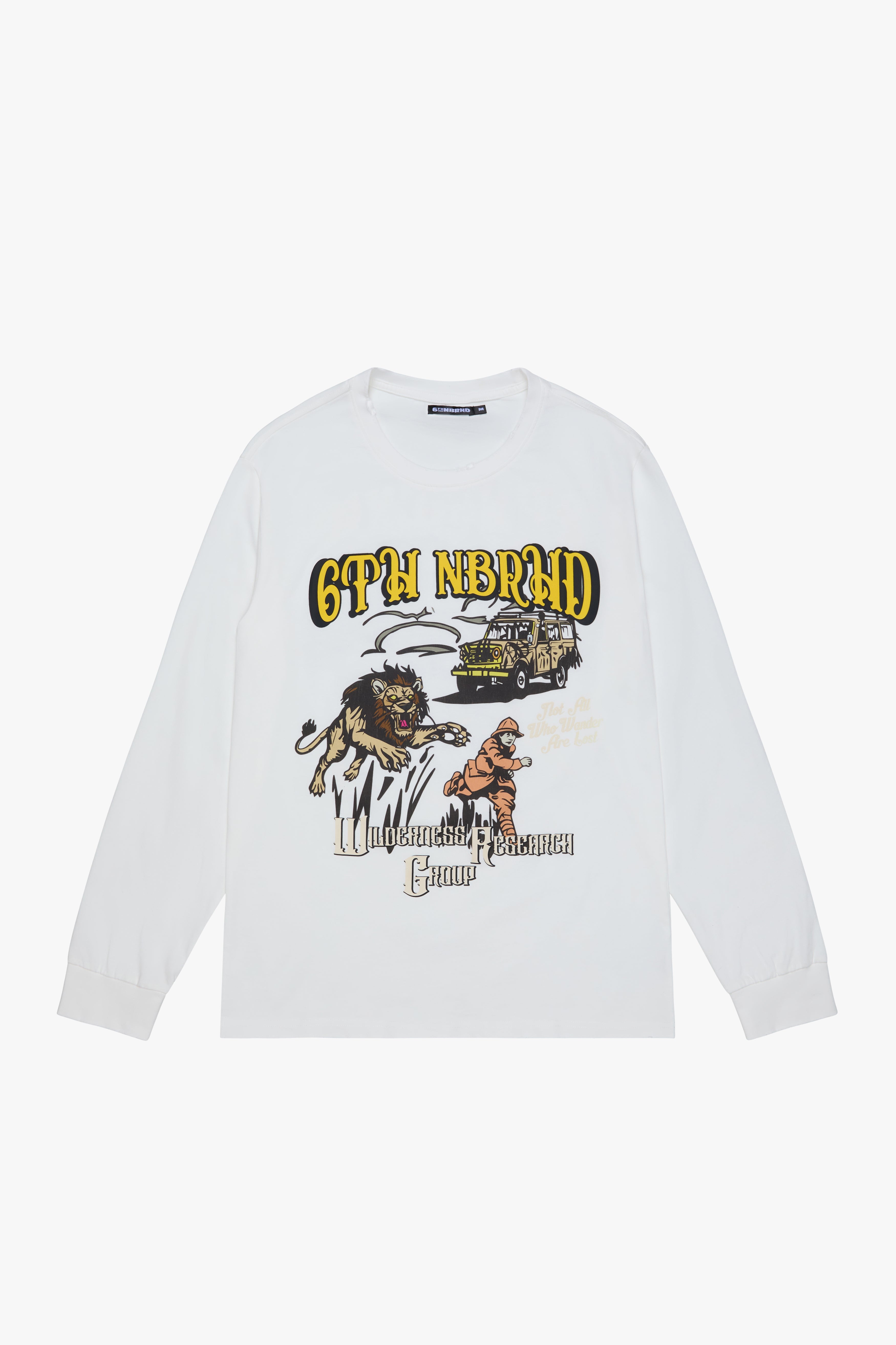 6thNBRHD LONG SLEEVE TEE "WILDERNESS" WHITE