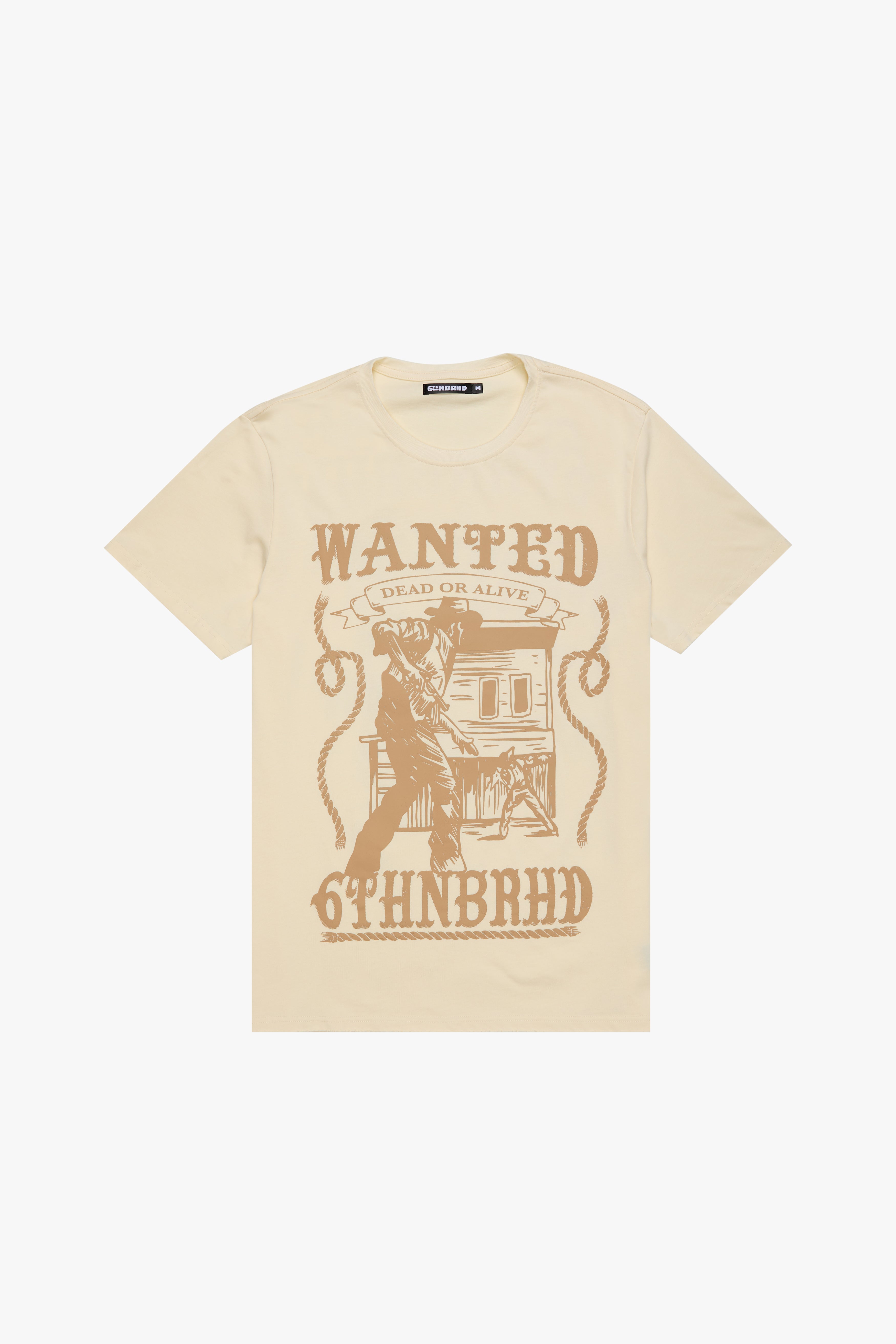 6thNBRHD TEE "CAUTION" CREAM