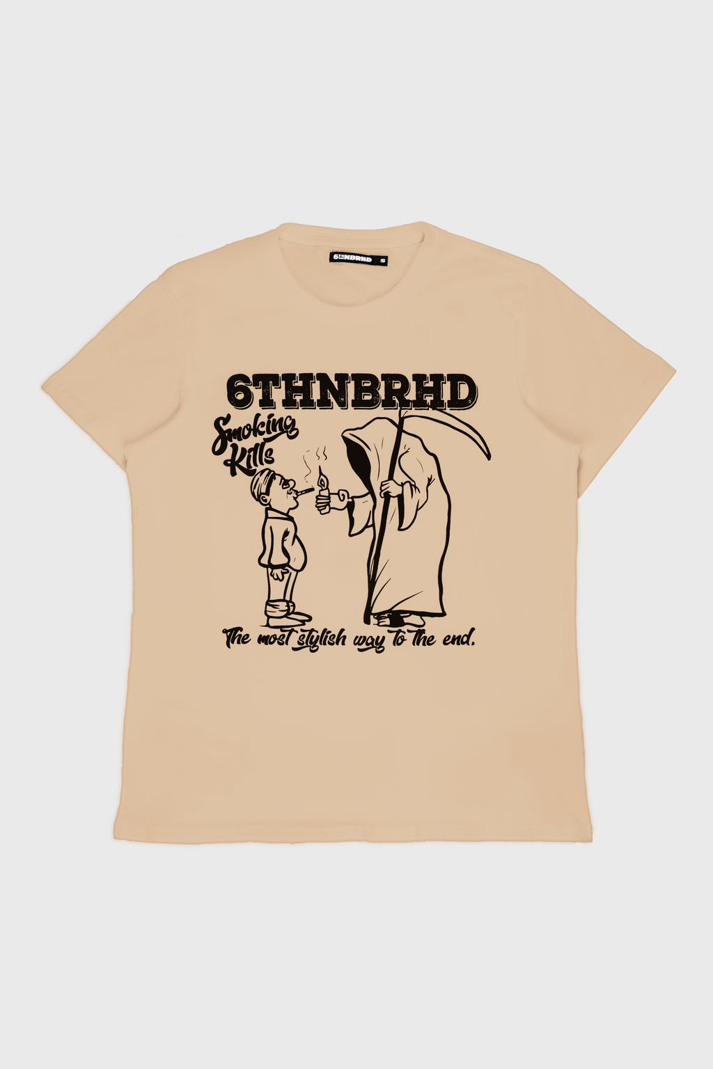 6thNBRHD TEE "NO SMOKES" CREAM