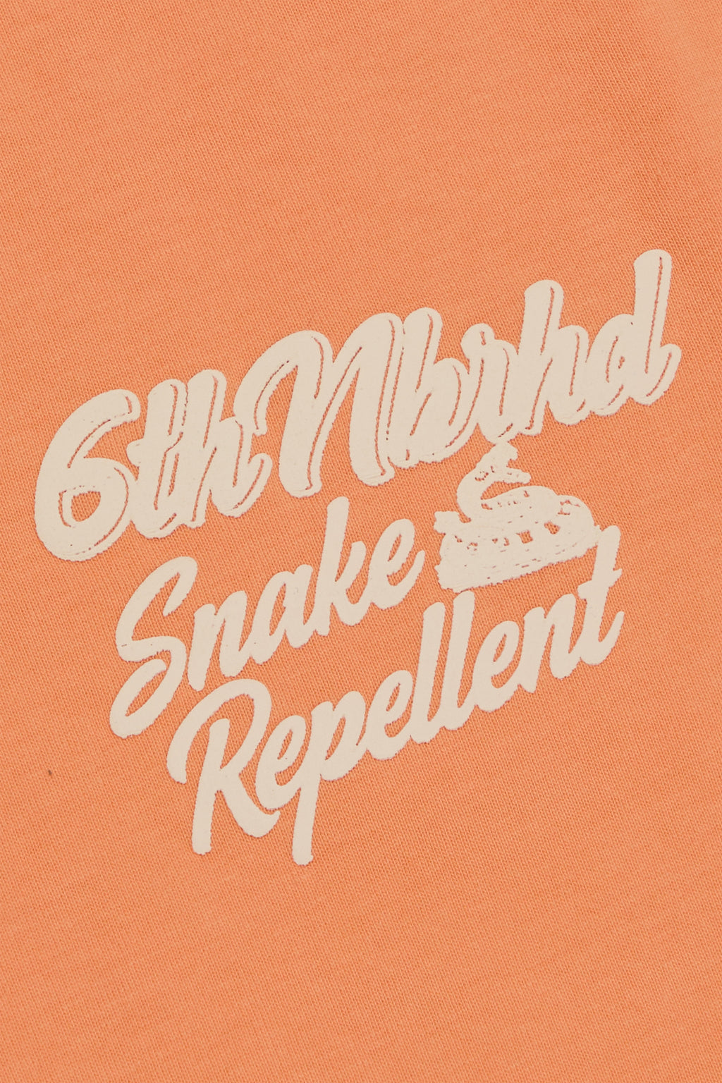 6thNBRHD TEE "SNAKE REPELLENT" PEACH