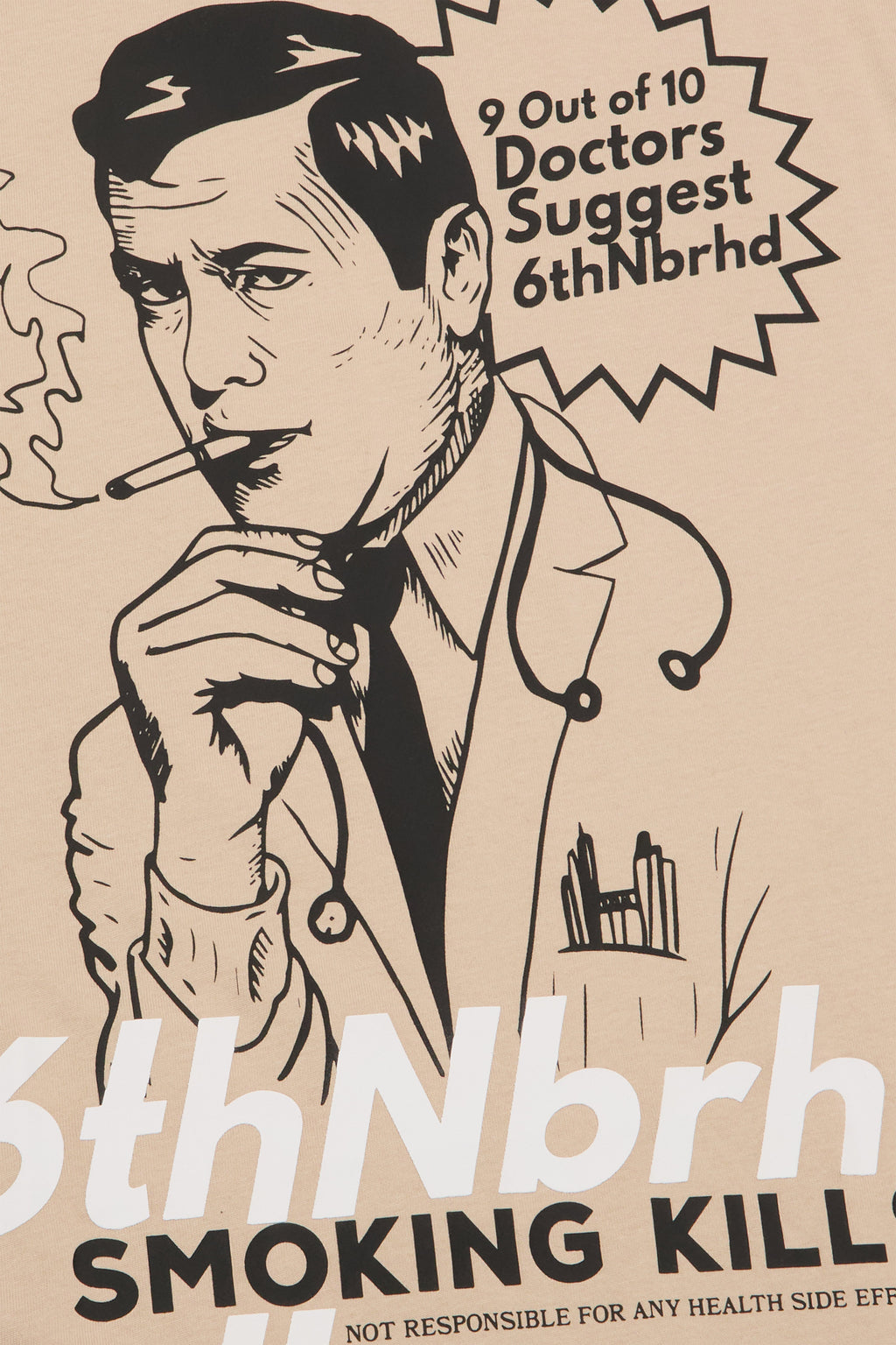 6thNBRHD LONG SLEEVE TEE "THE DOC" CREAM