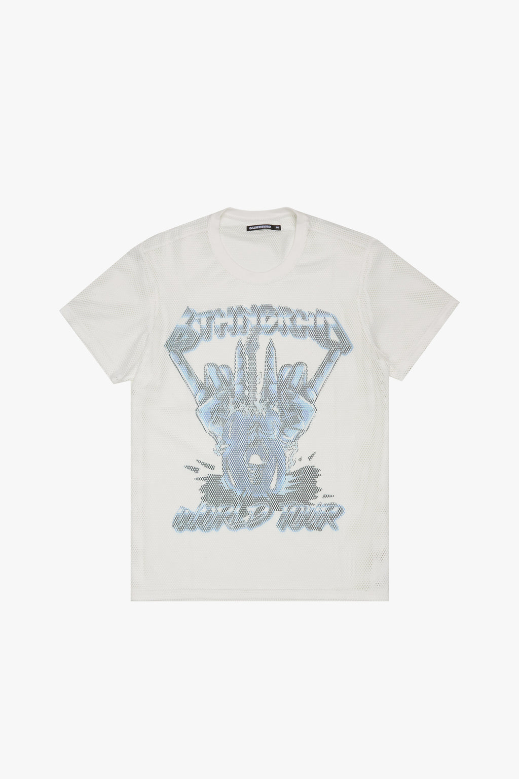 6thNBRHD MESH TEE "HARD ROCK" WHITE