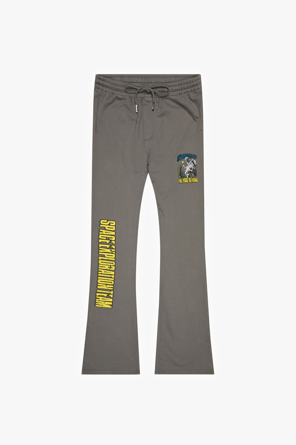 6thNBRHD STACKED FLEECE PANTS "RAYGUN" GREY
