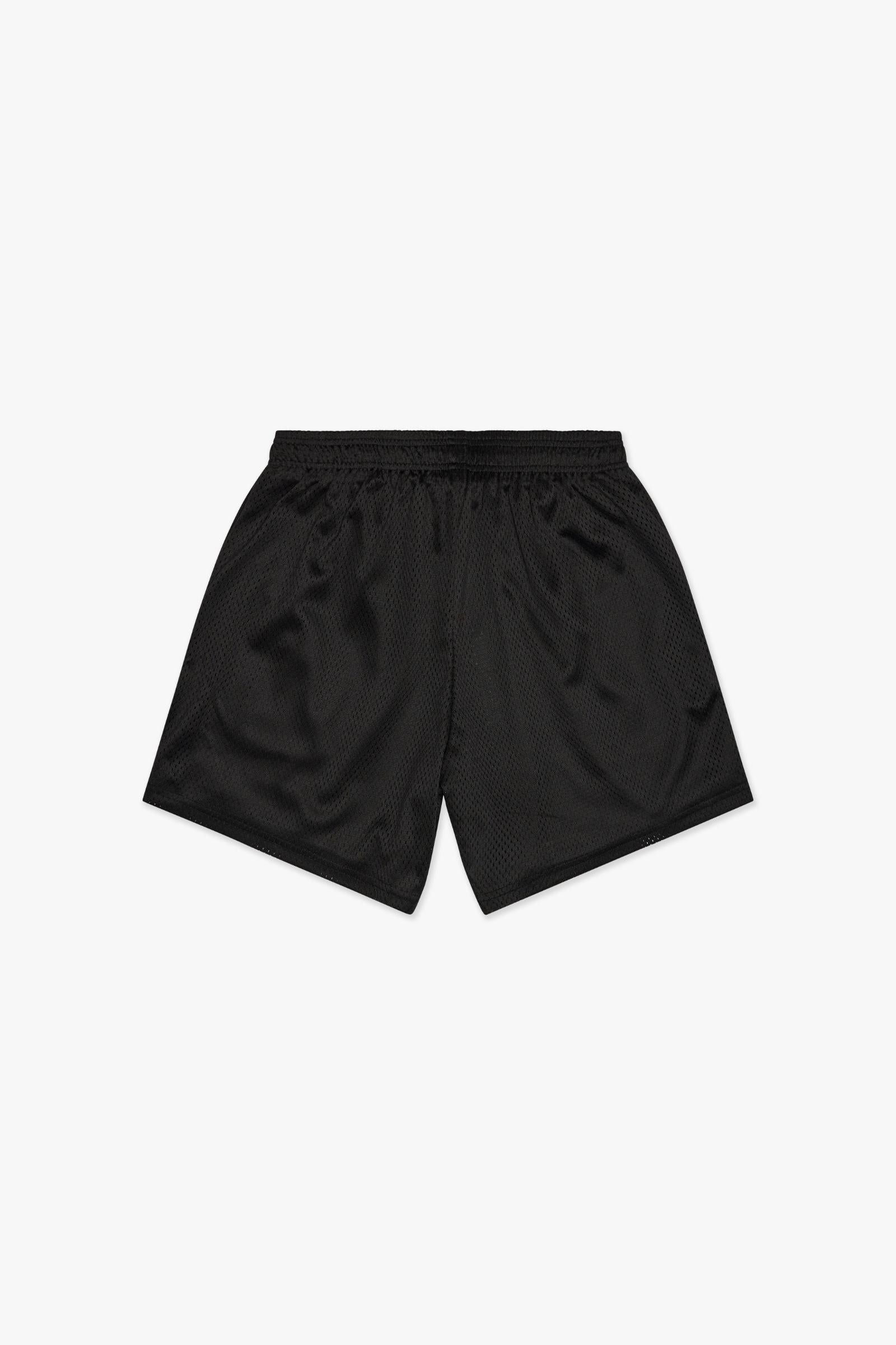 "TRY-OUTS" MESH SHORTS - BLACK