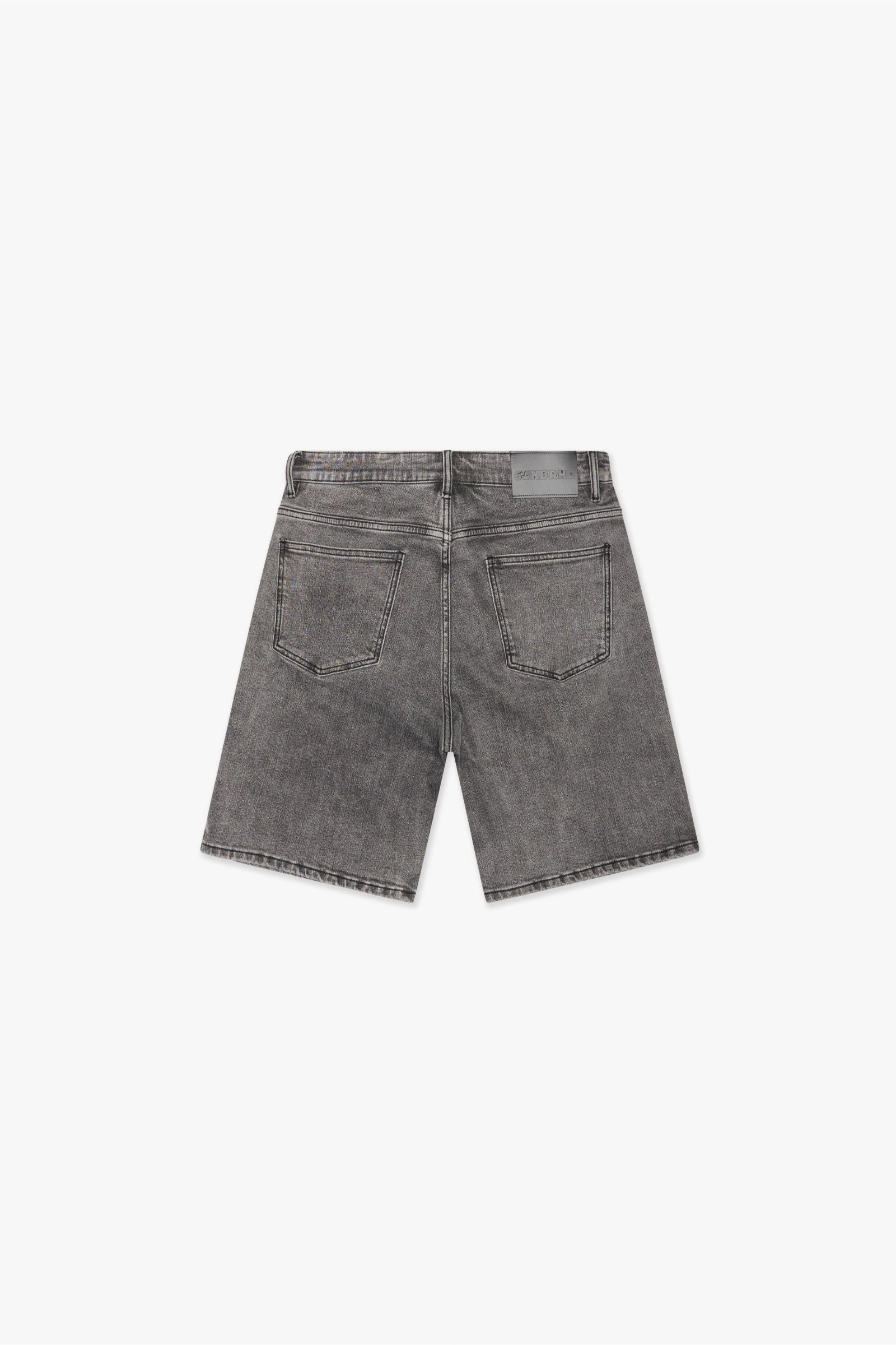 SURVEILLANCE DENIM SHORTS - GREY WASH