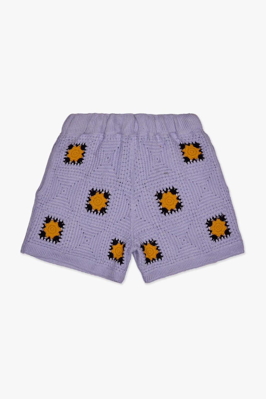 "HANDMADE" KNIT SHORTS - PURPLE