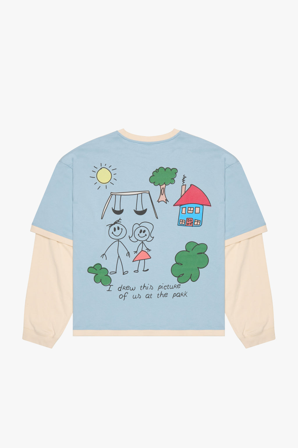 6thNBRHD TEE "DRAWING" BABY BLUE
