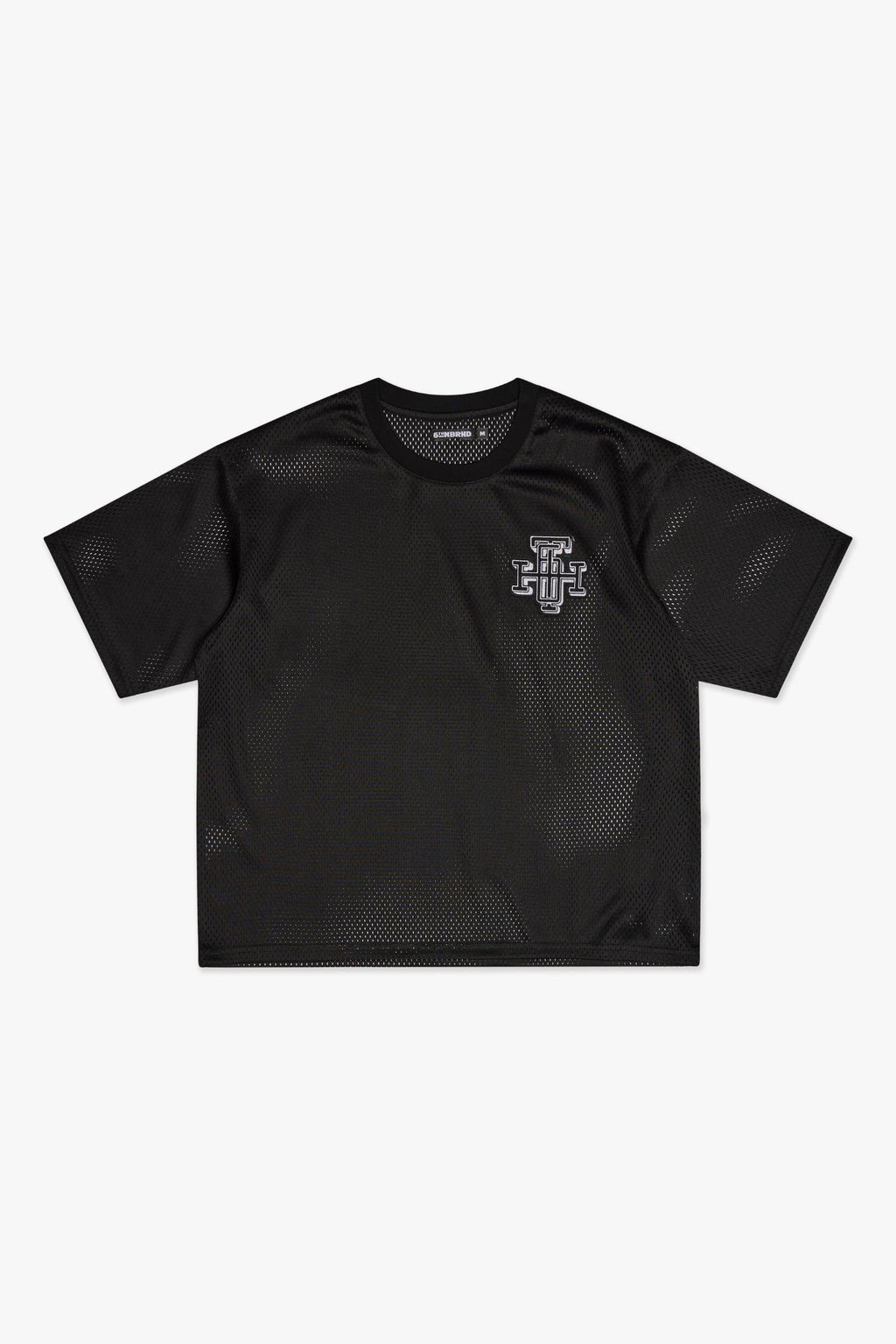 "SCRIMMAGE" BOX-FIT MESH TEE - BLACK