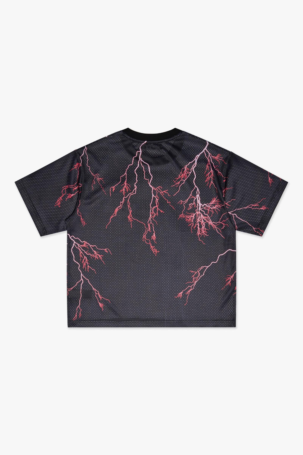 "SCRIMMAGE" BOX-FIT MESH TEE - BLACK RED