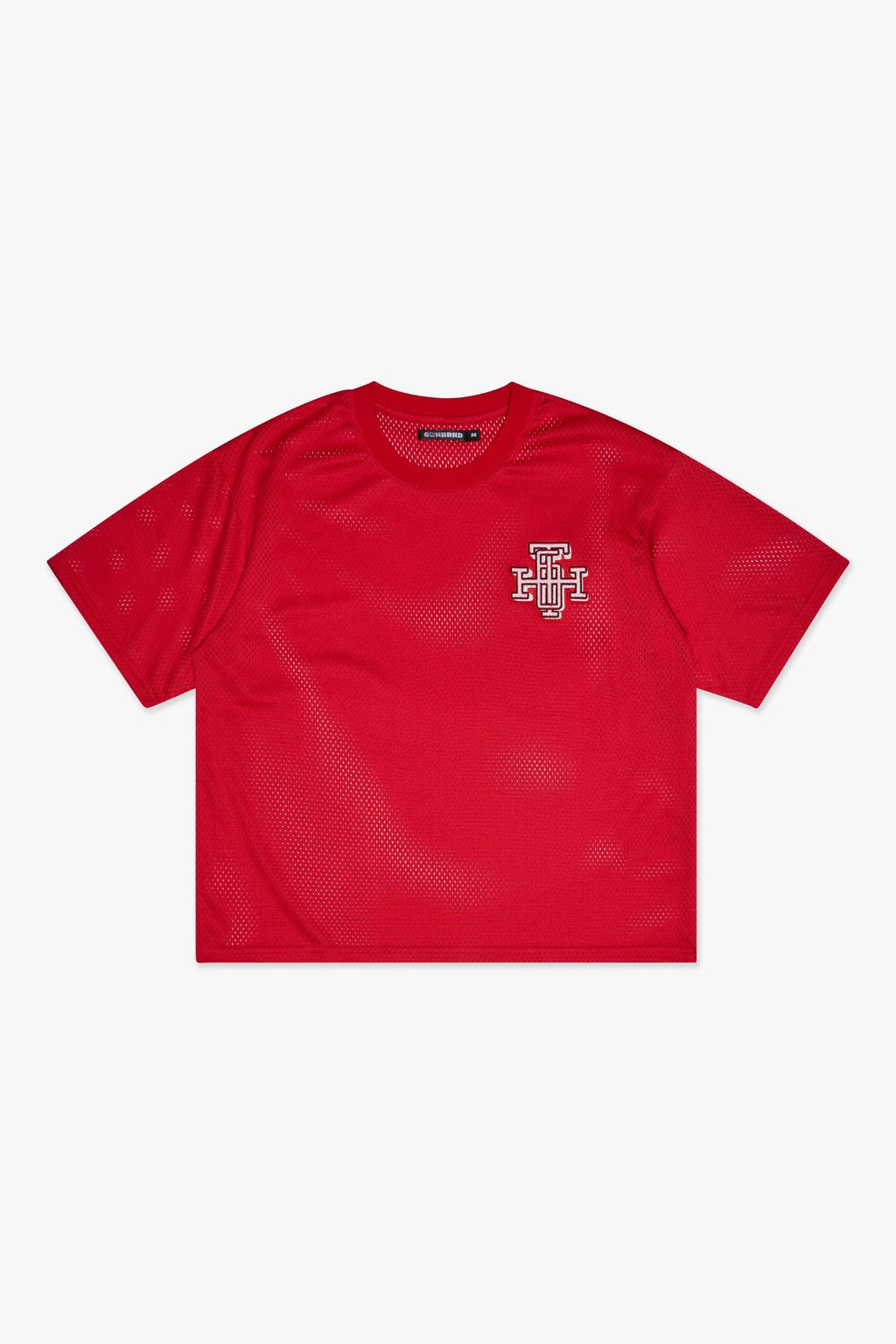 "SCRIMMAGE" BOX-FIT MESH TEE - RED
