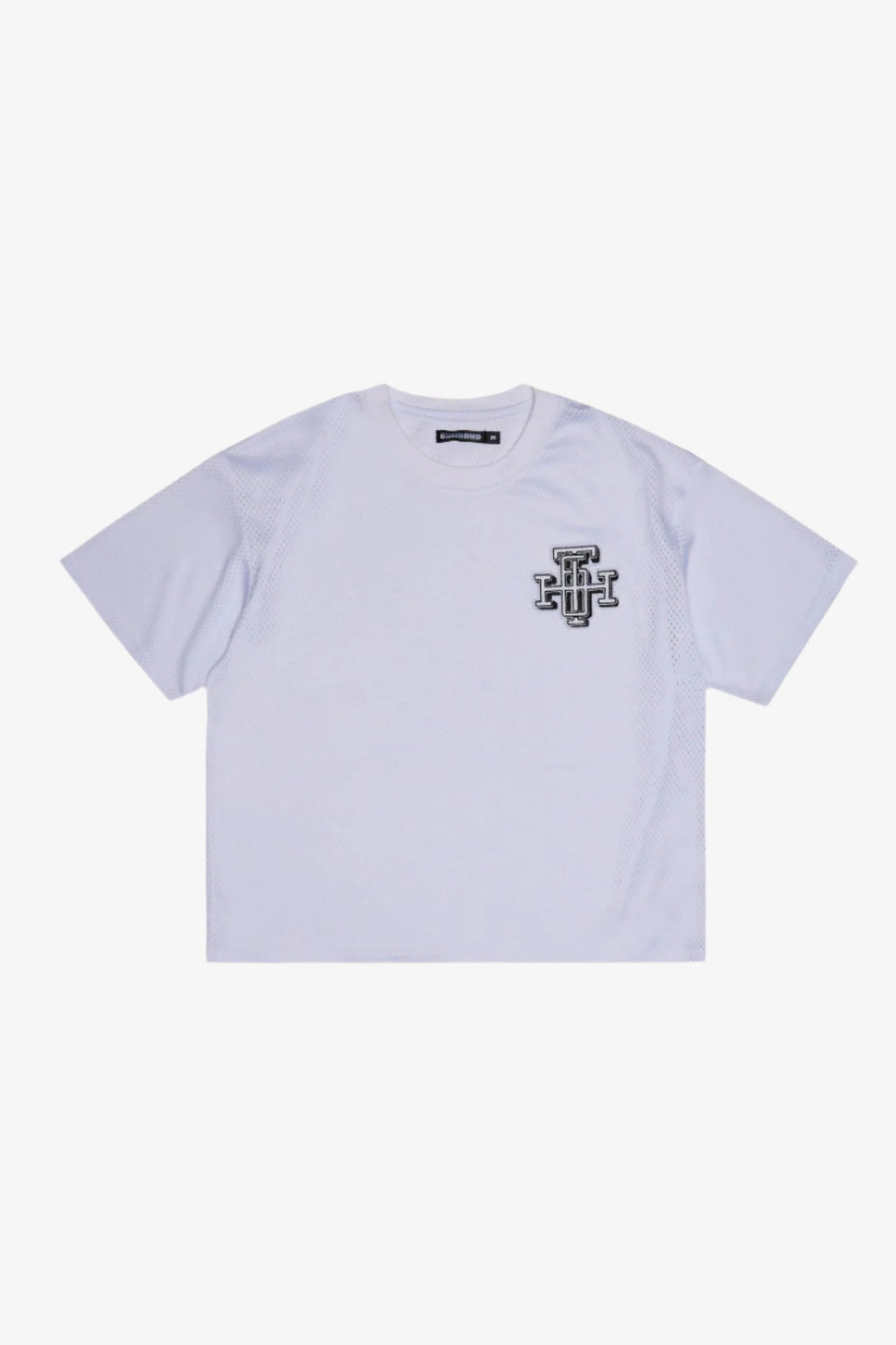 "SCRIMMAGE" BOX-FIT MESH TEE - WHITE