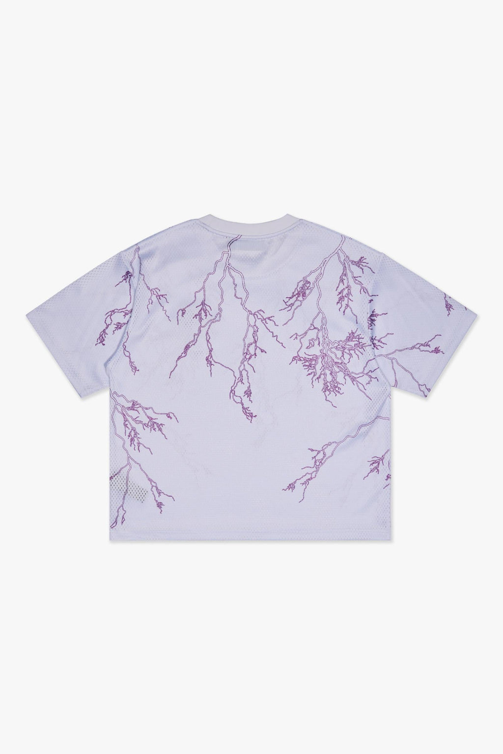 "SCRIMMAGE" BOX-FIT MESH TEE - WHITE PURPLE