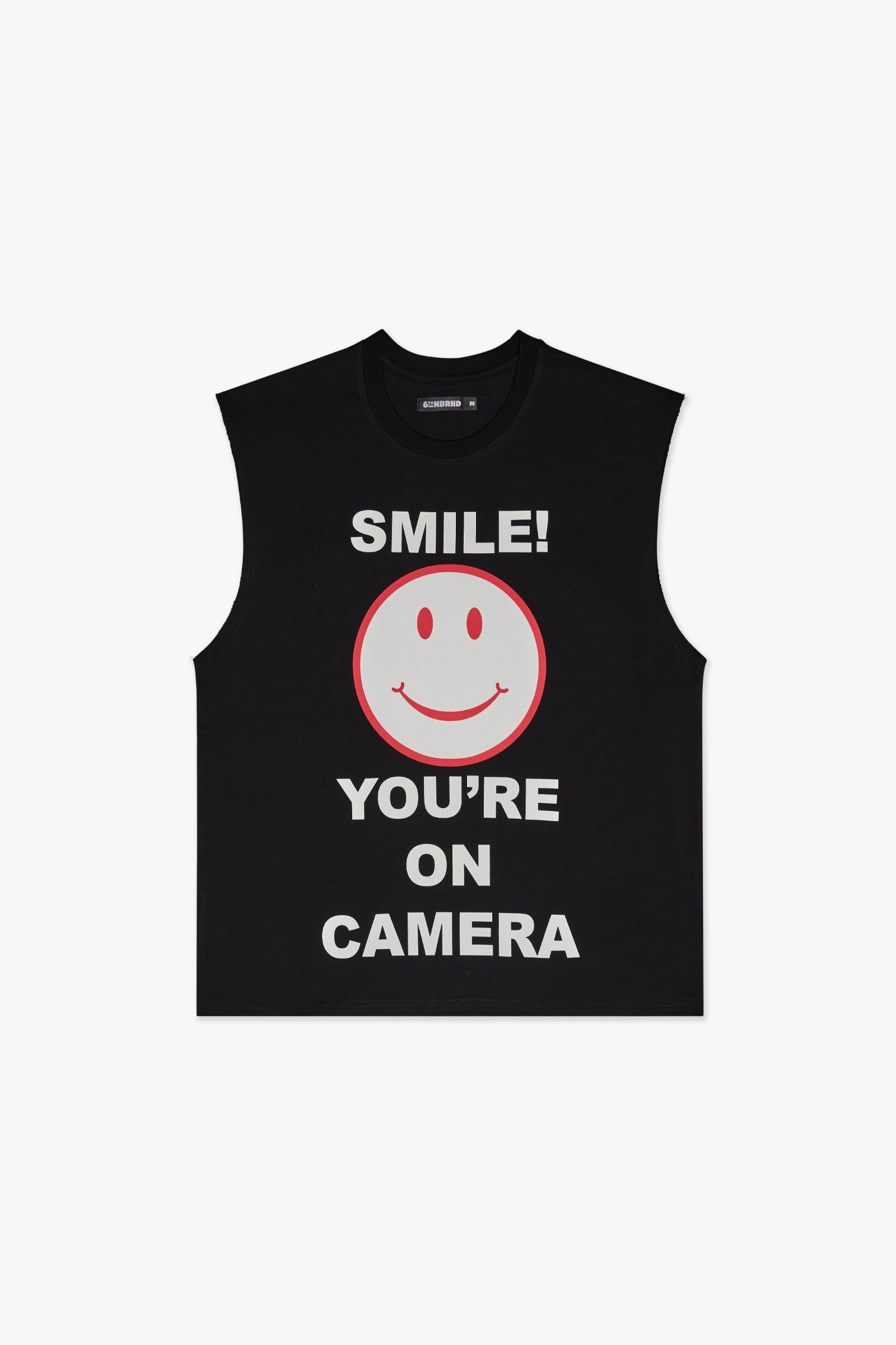 NOTICE SLEEVELESS TEE - BLACK