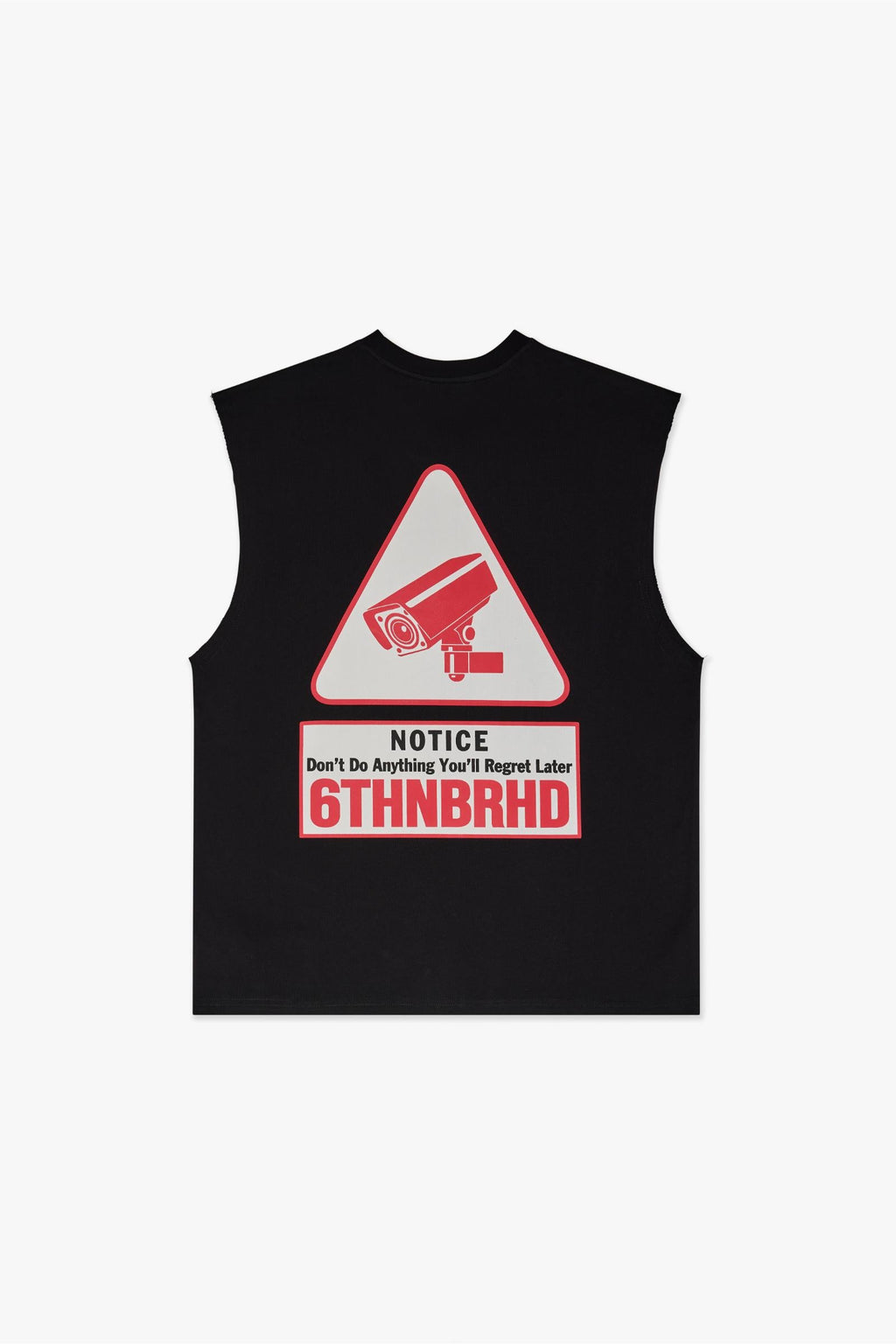 NOTICE SLEEVELESS TEE - BLACK