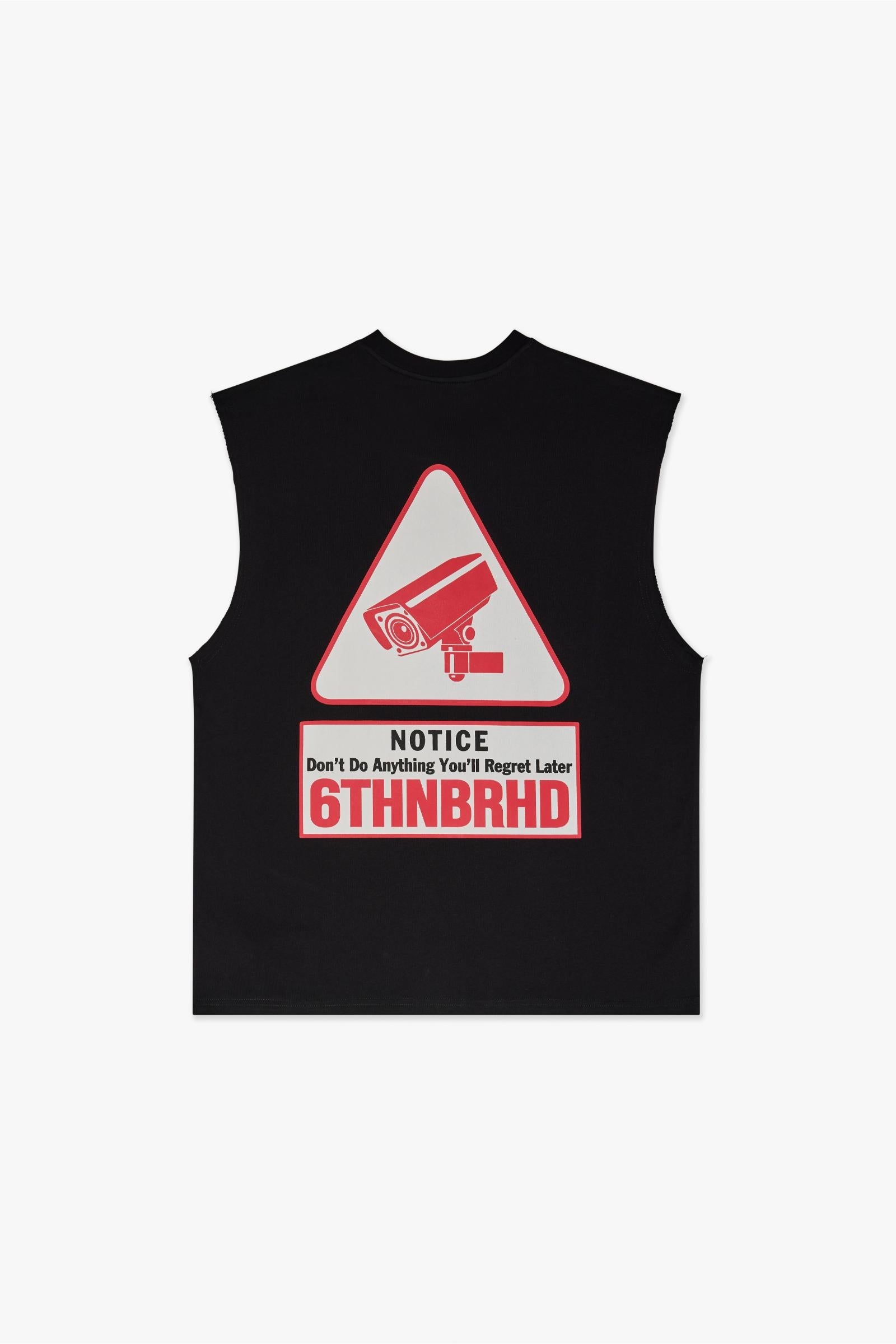 NOTICE SLEEVELESS TEE - BLACK