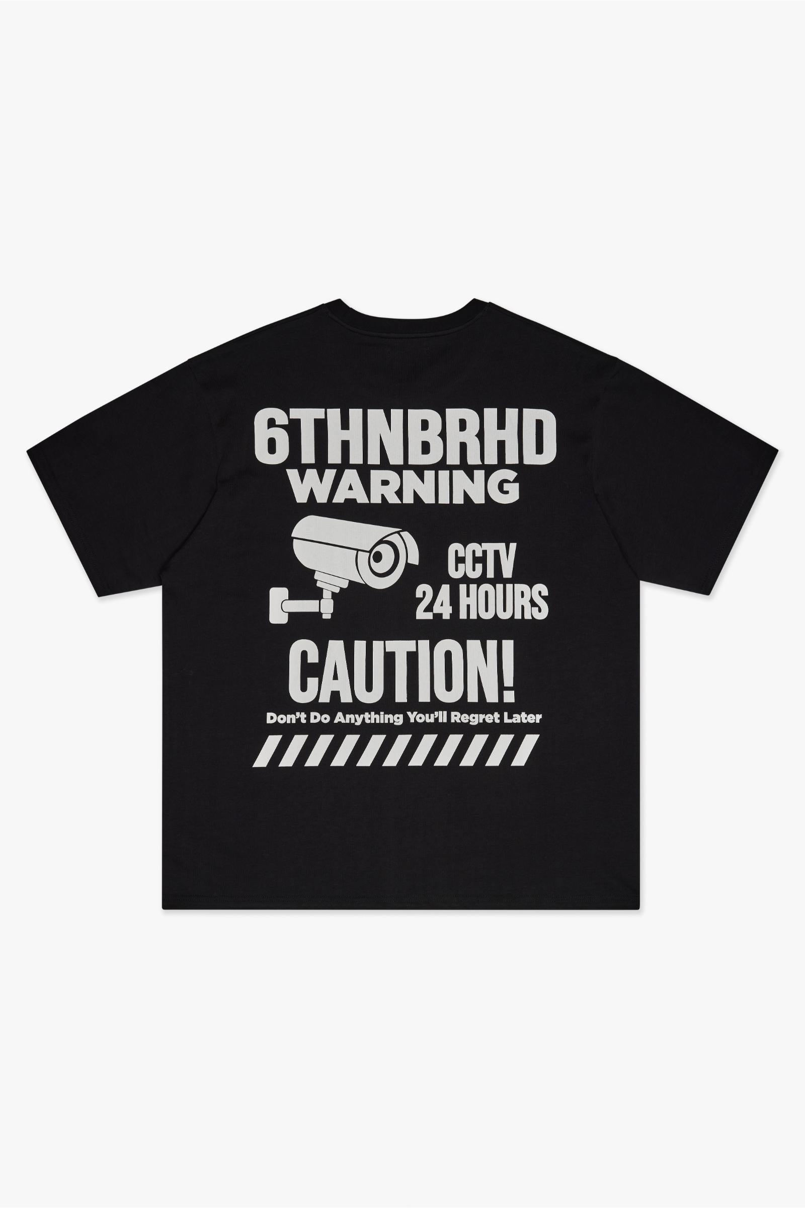 WARNING TEE - BLACK