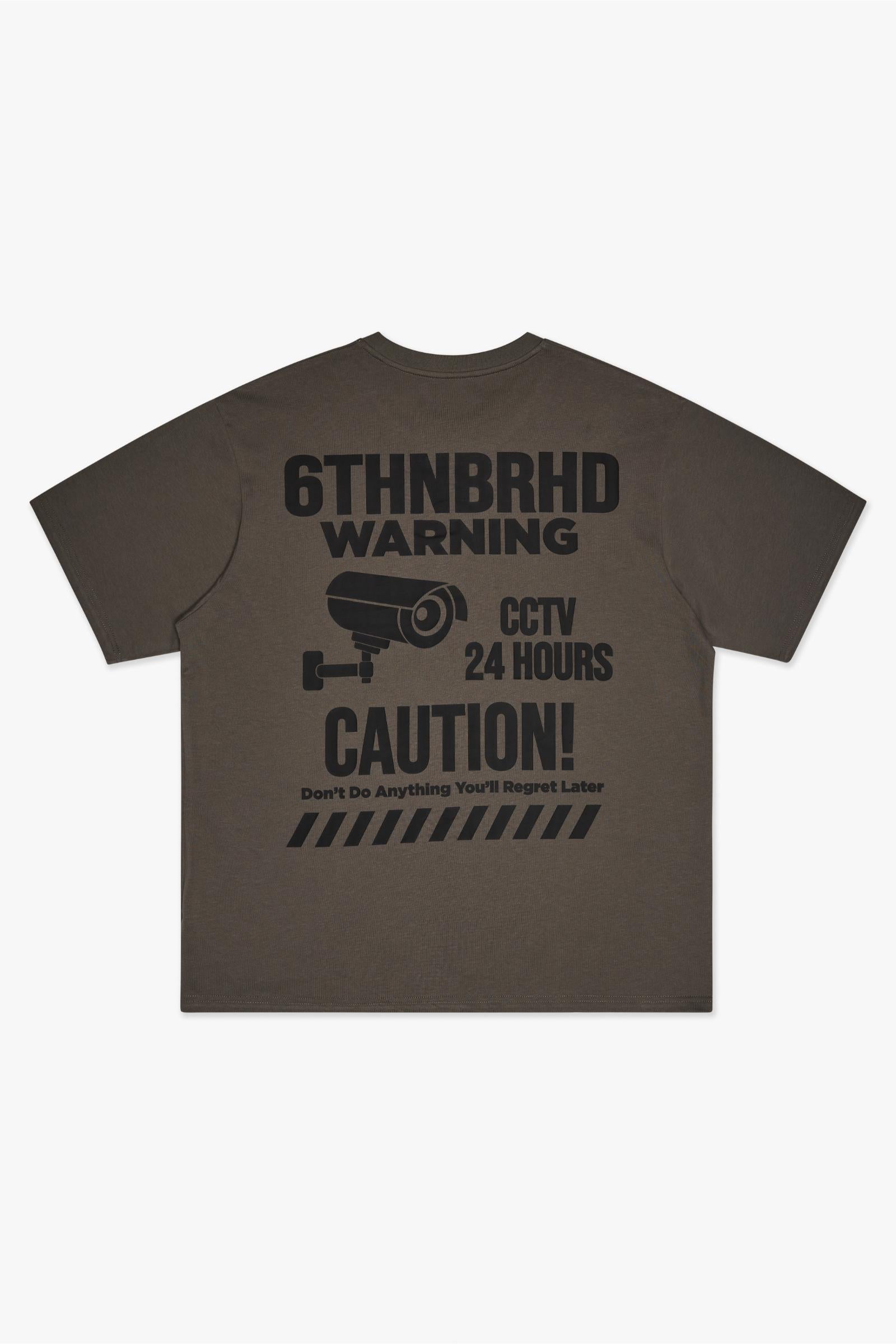 WARNING TEE - GREY