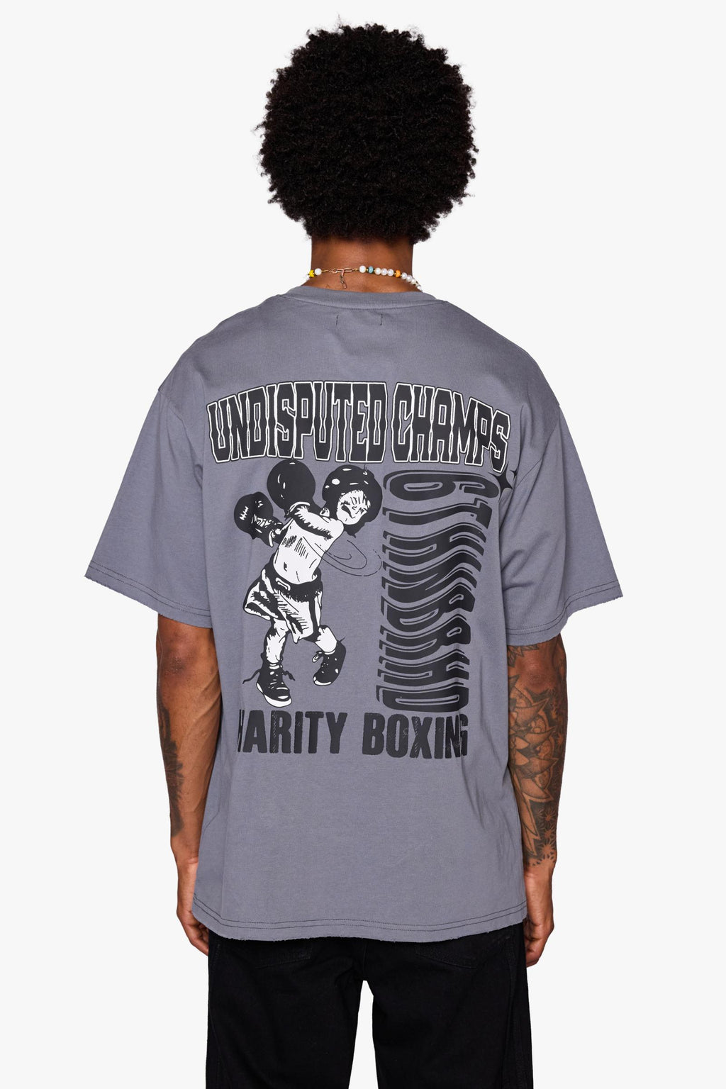 "STOPPABLE CHAMPS" TEE GREY