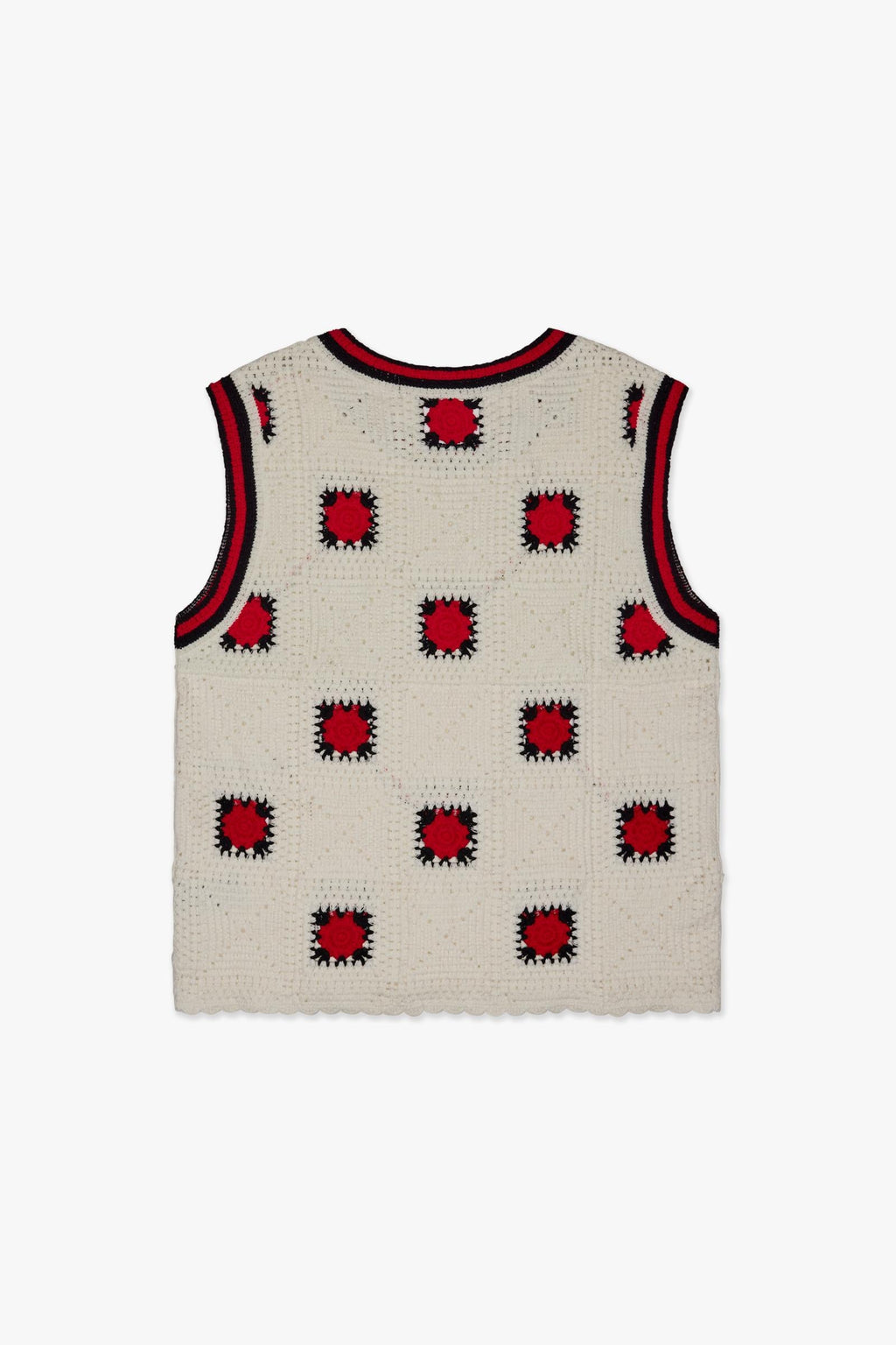 "ANTALIA" KNIT TANKTOP - CREAM - BLACK