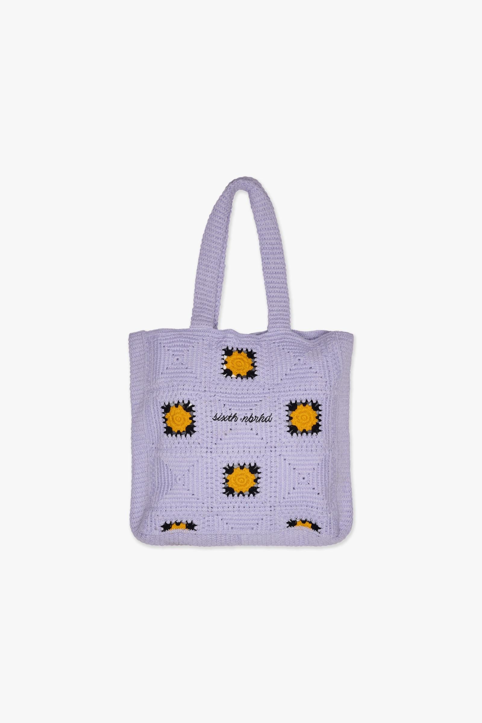 "MARKET" KNIT TOTE - PURPLE