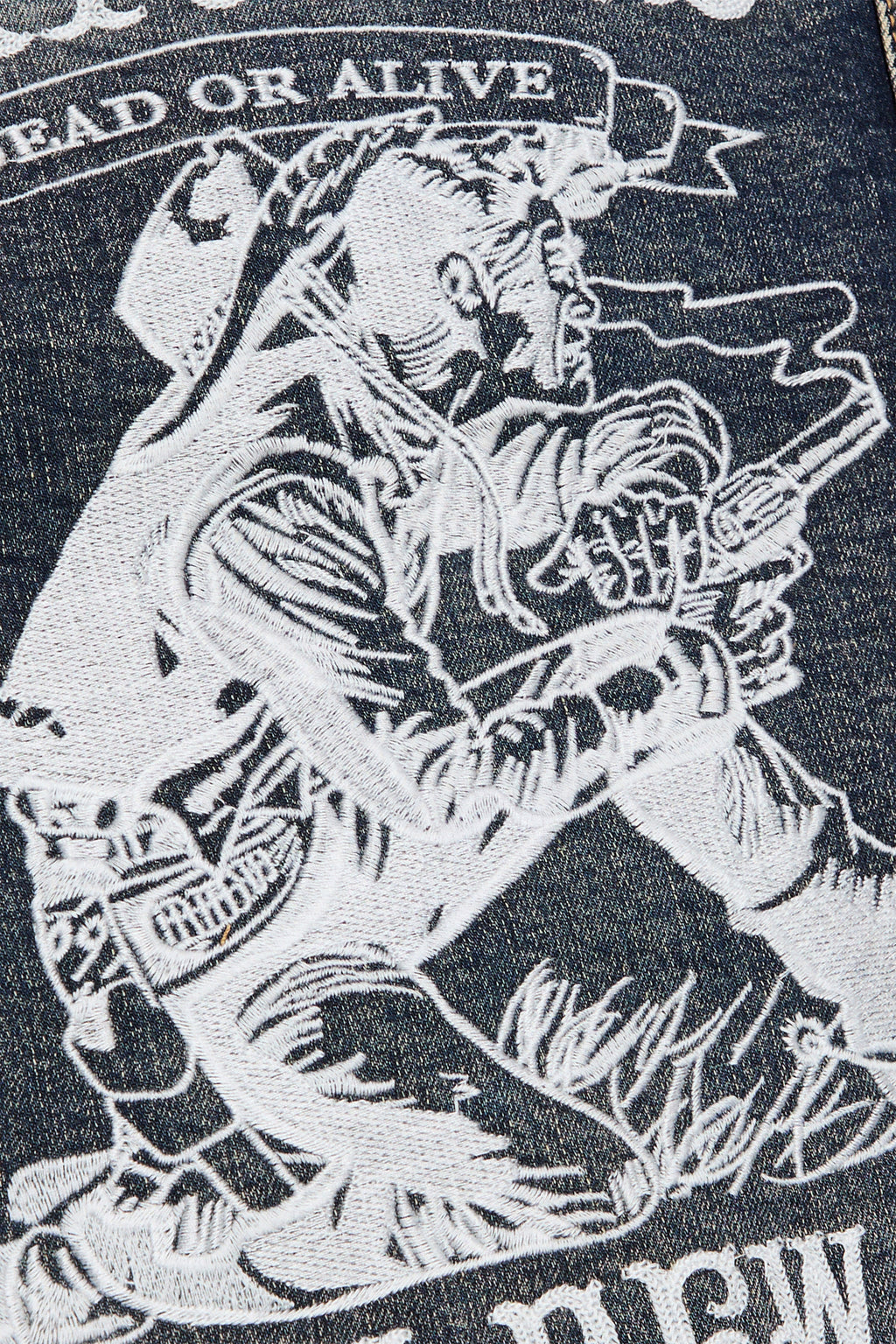 6thNBRHD JACKET "BOUNTY HUNTER" -BLUE WASH/BLACK