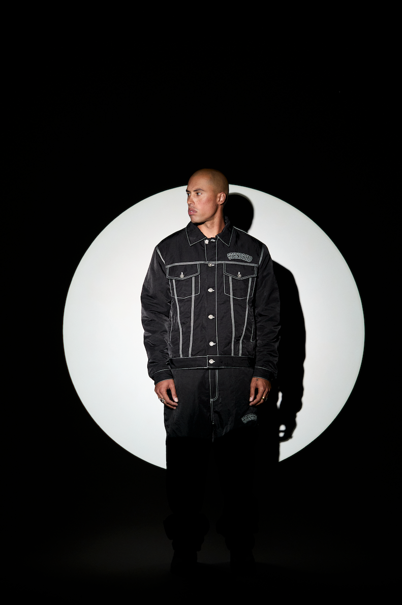 "HIDDEN" NYLON JACKET - BLACK
